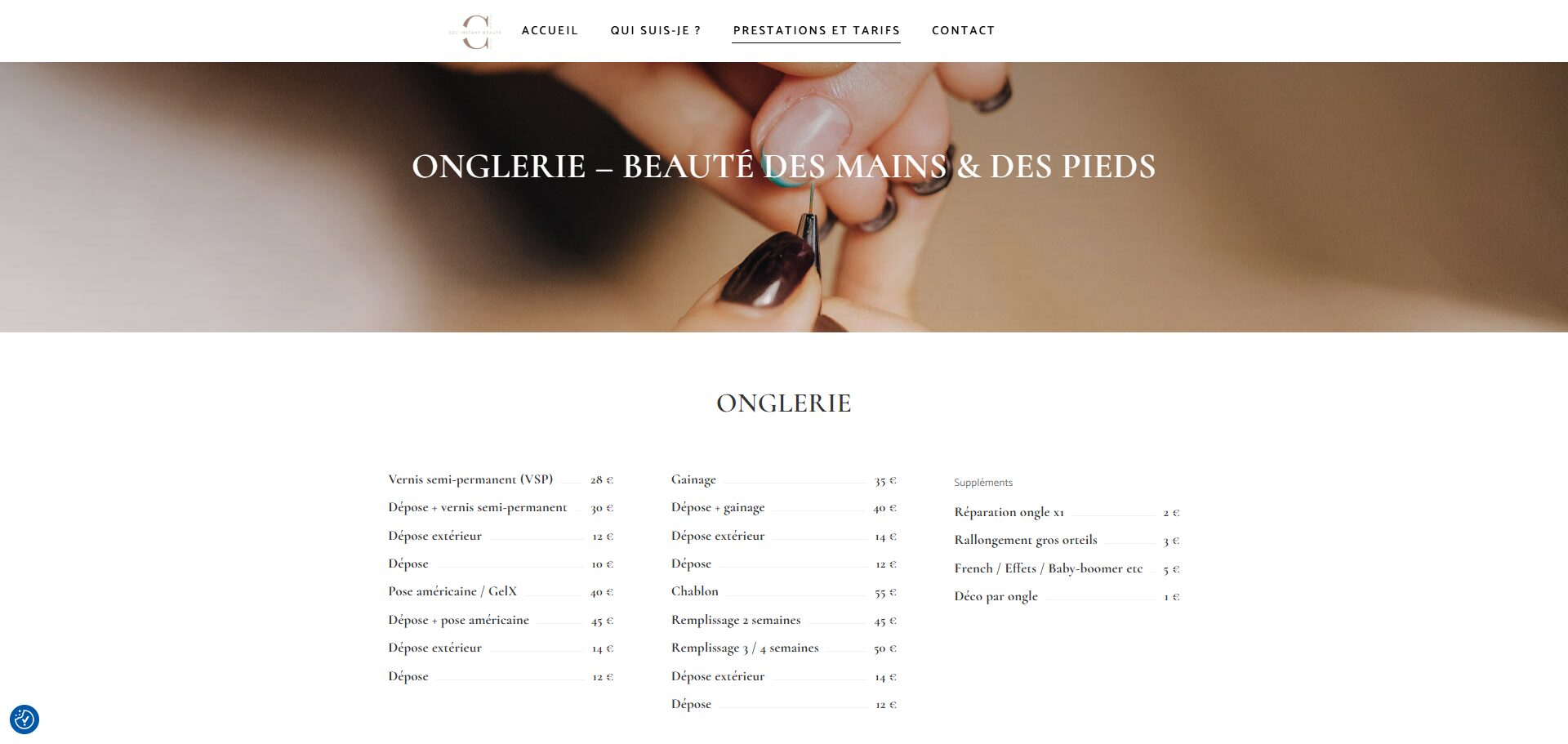 Visuel site Cel'instant beauté